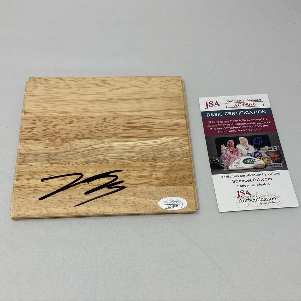 Zach Collins signed 6x6 Floor Chicago Bulls Gonzaga Bulldogs JSA COA